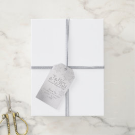 Winterschneeflocken Silber Geschenkanhänger