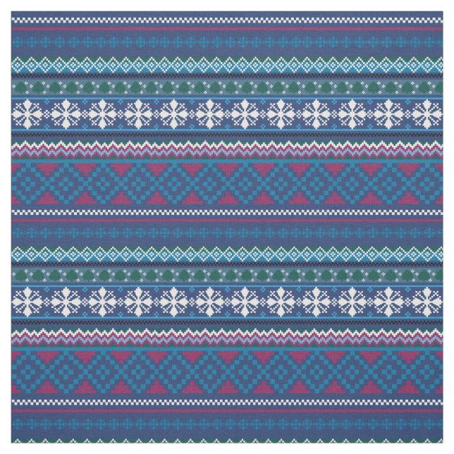 Winterschneeflocken Sweater Print Fabric Stoff (Muster)