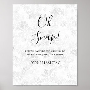 Winterschneeflockenhochzeit Poster