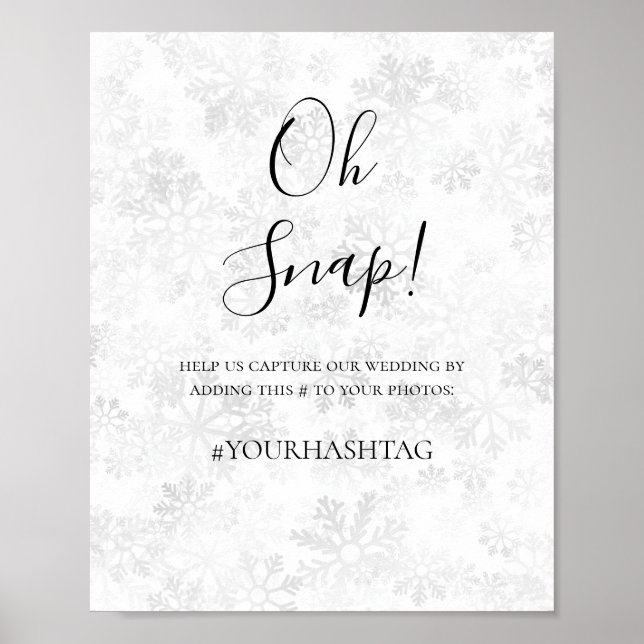 Winterschneeflockenhochzeit Poster (Vorne)