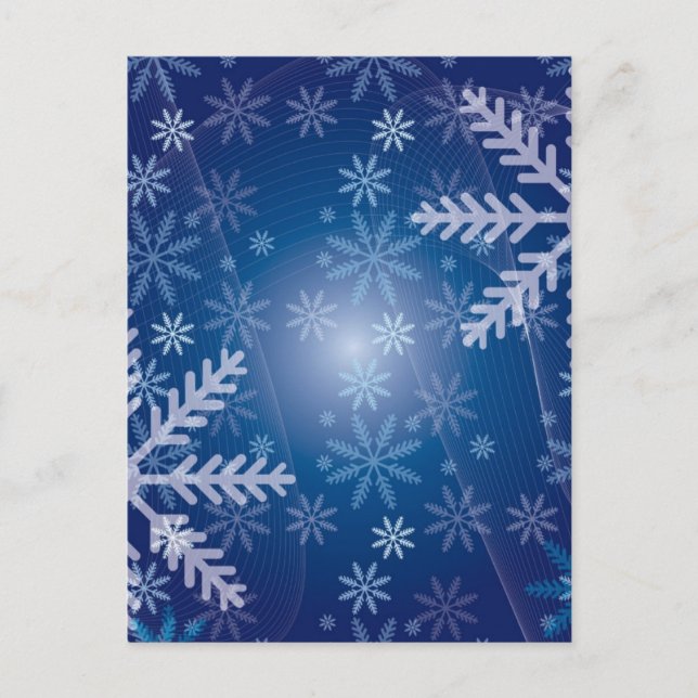 Winterschneeflockenmuster Postkarte (Vorderseite)