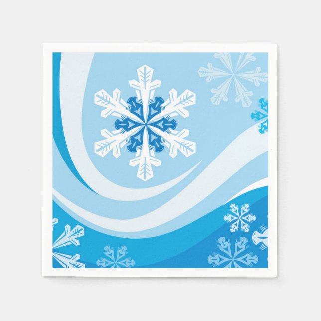 Winterschneeflockenpapier Napkins Serviette (Vorderseite)