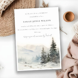 Winterschneegebiet Dusky Geburtstag Einladung