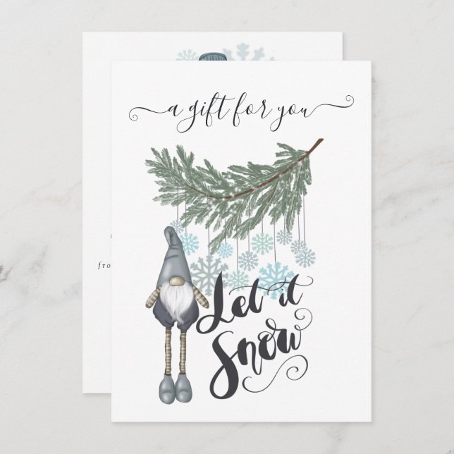 Winterschneegeschenk (Vorne/Hinten)