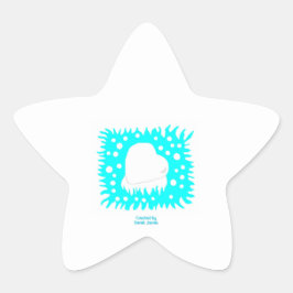 Winterschneehechtsticker Stern-Aufkleber