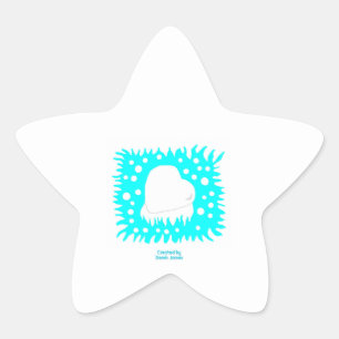Winterschneehechtsticker Stern-Aufkleber