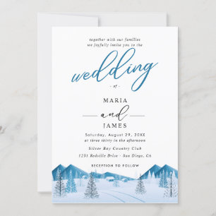 Winterschneehochzeit Einladung