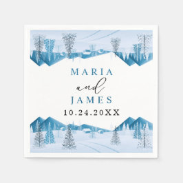 Winterschneehochzeit Serviette