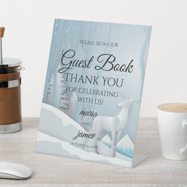 Winterschneehochzeit Sockelschild (In SItu)