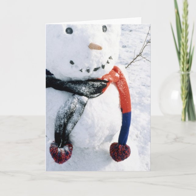 Winterschneekarten und Aufkleber Feiertagskarte (Vorderseite)