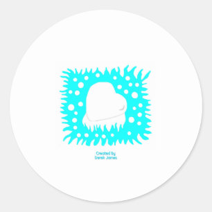 Winterschneekopfsticker Runder Aufkleber