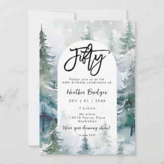 Winterschneeleuchten 50. Geburtstagsparty Einladung