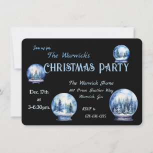 Winterschneelöcke Elegante Party Einladung