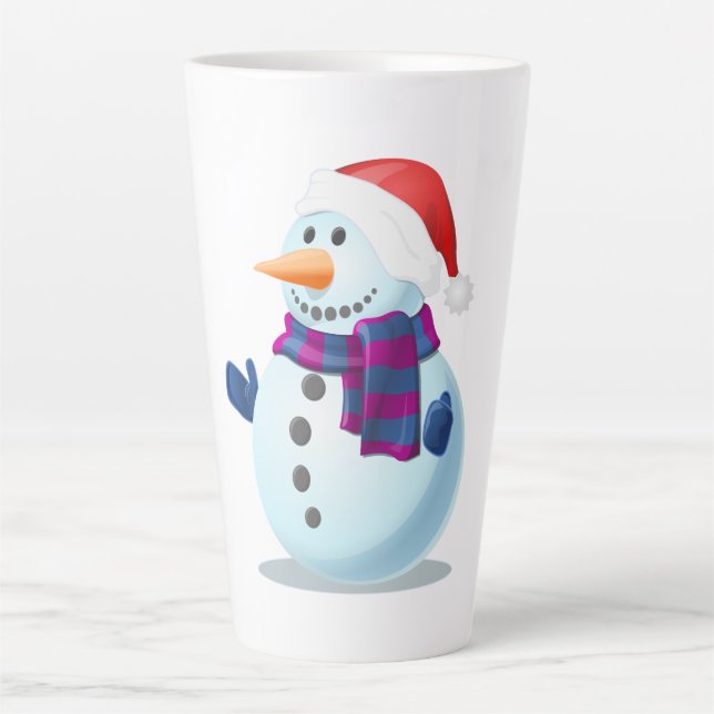 Winterschneemann-Tasse Milchtasse (Vorderseite)