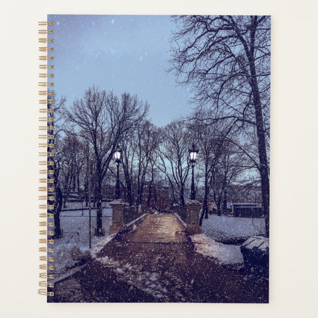 Winterschneepark im Abend Planer (Vorderseite)