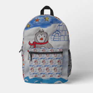Winterschneepinguin Bedruckter Rucksack
