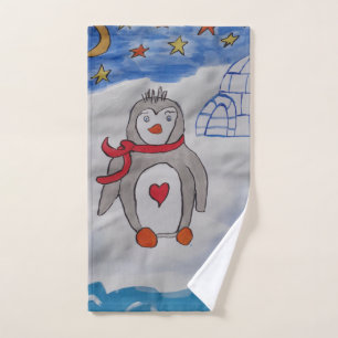 Winterschneepinguin-Handtuch Handtuch