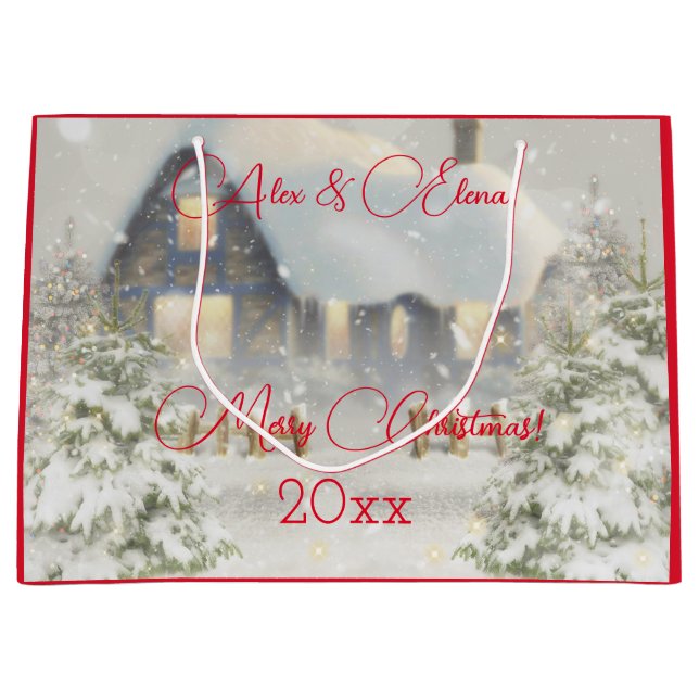 Winterschneeregler rot große geschenktüte (Vorderseite)