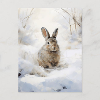 Winterschneerollen Postkarte
