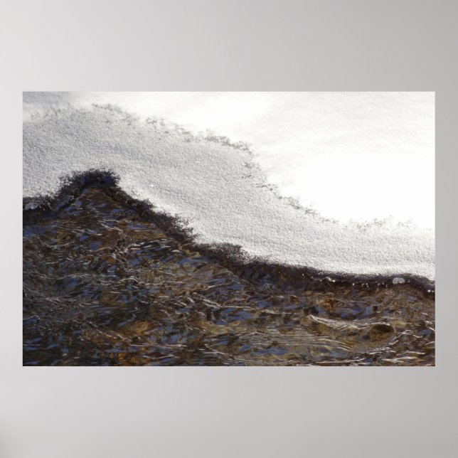 Winterschneestreifen Poster (Vorne)