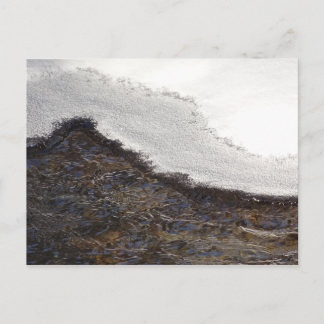 Winterschneestreifen Postkarte (Vorderseite)