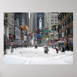 Winterschneesturm New York City 12.26.10 Poster