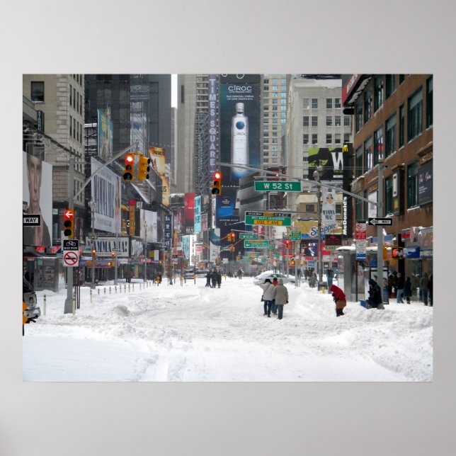 Winterschneesturm New York City 12.26.10 Poster (Vorne)