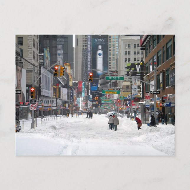 Winterschneesturm New York City 12.26.10 Postkarte (Vorderseite)