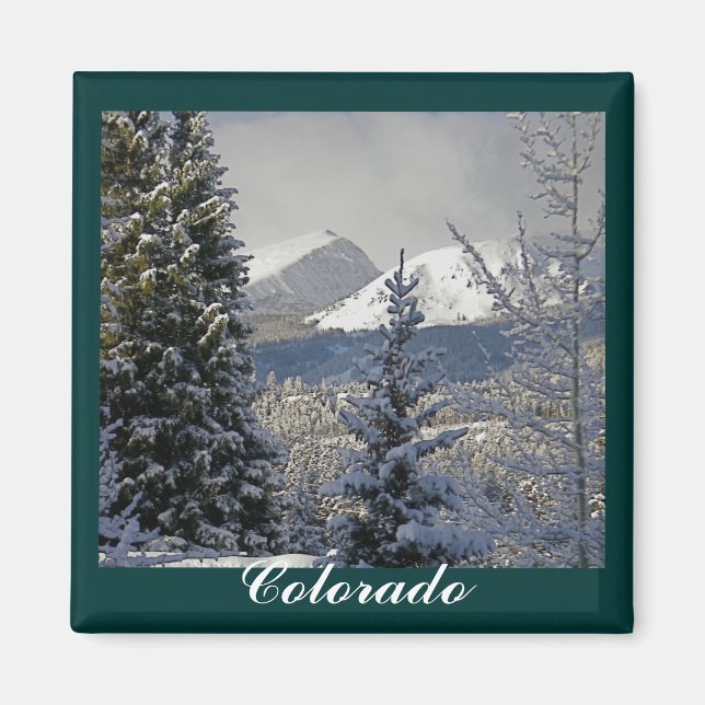 Winterschneeszene, Colorado Magnet (Vorne)