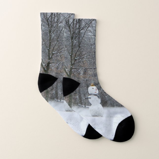 Winterschneeszene der Nachbarin Socken (Paar)