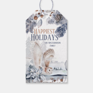 Winterschneewald landschaftliches Geschenk Geschenkanhänger