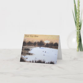 Winterschneewaldlandschaft Feiertagskarte