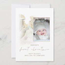 Winterschneeweg Foto Baby Erstes Weihnachtsfest