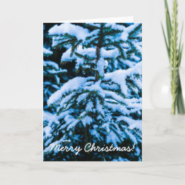 Winterschneeweihnachtsbaum Feiertagskarte