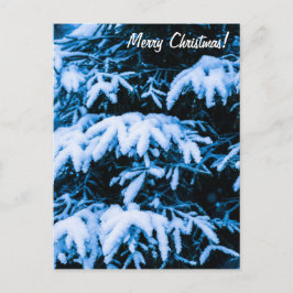 Winterschneeweihnachtsbaum Feiertagspostkarte