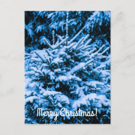 Winterschneeweihnachtsbaum Feiertagspostkarte