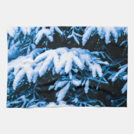 Winterschneeweihnachtsbaum Geschirrtuch