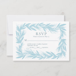 Winterschrei auf der RSVP-Karte für die weiße Mode RSVP Karte