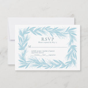 Winterschrei auf der RSVP-Karte für die weiße Mode RSVP Karte