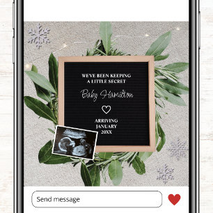 Winterschwangerschaft Kleines geheimes Snowflake-S Ankündigung