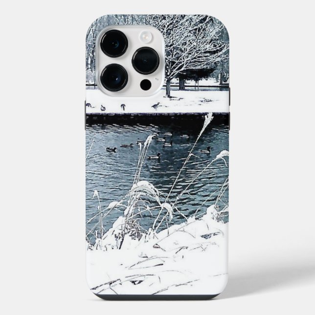 Winterschwimmen iPhone Hülle (Rückseite)
