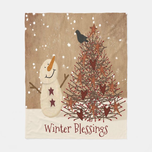 Wintersegmente Fleece Blanket (Vorderseite)