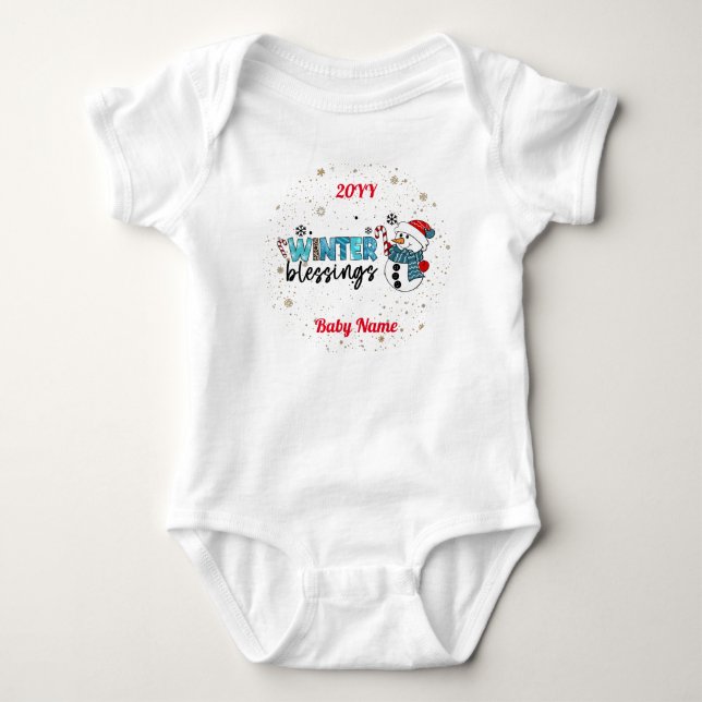 Wintersegmente individuell anpassen baby strampler (Vorderseite)
