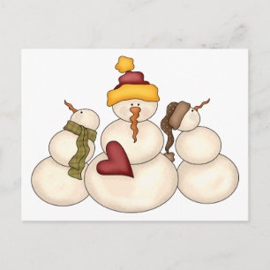 Wintersegmente ・ Schneemänner Postkarte