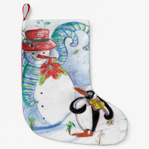 WINTERSERENADE VON SNOWMAN UND PENGUIN KLEINER WEIHNACHTSSTRUMPF