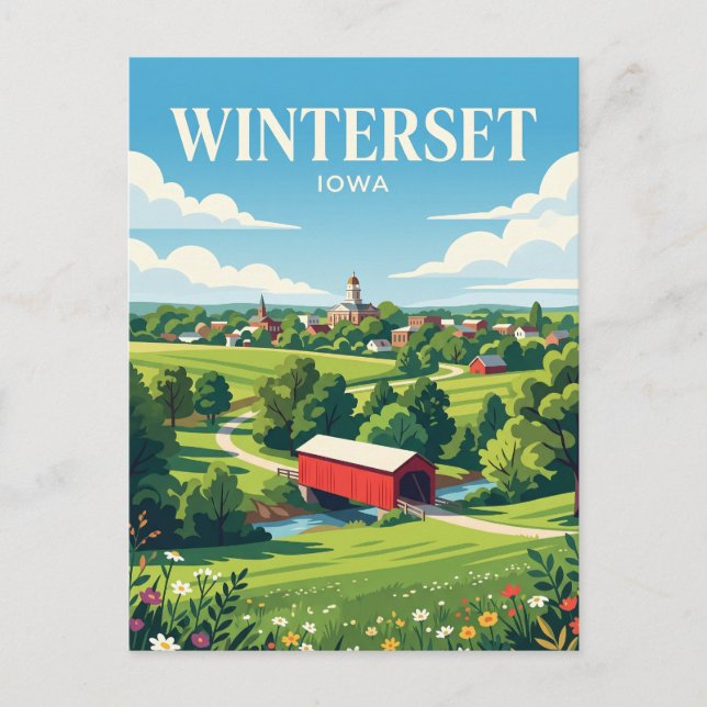 Winterset USA Postkarte (Vorderseite)