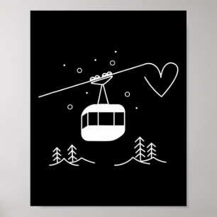 Winterski Godel Holiday Apres Skilift Snowboarden Poster