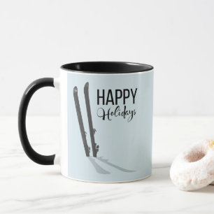 Winterski Happy Holidays Kaffeepause Tasse