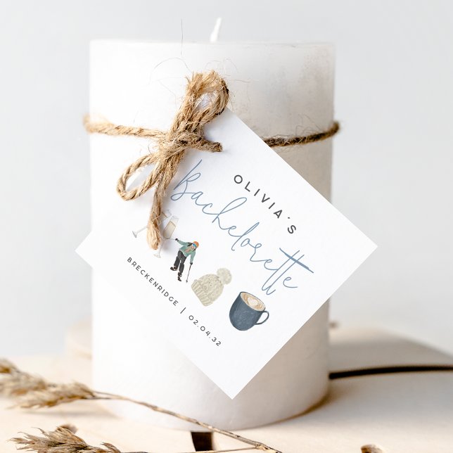 Winterski Resort Personalisierter Junggeselinnen-A Geschenkanhänger (Von Creator hochgeladen)