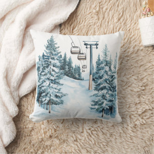 Winterski Schnee Kissen
